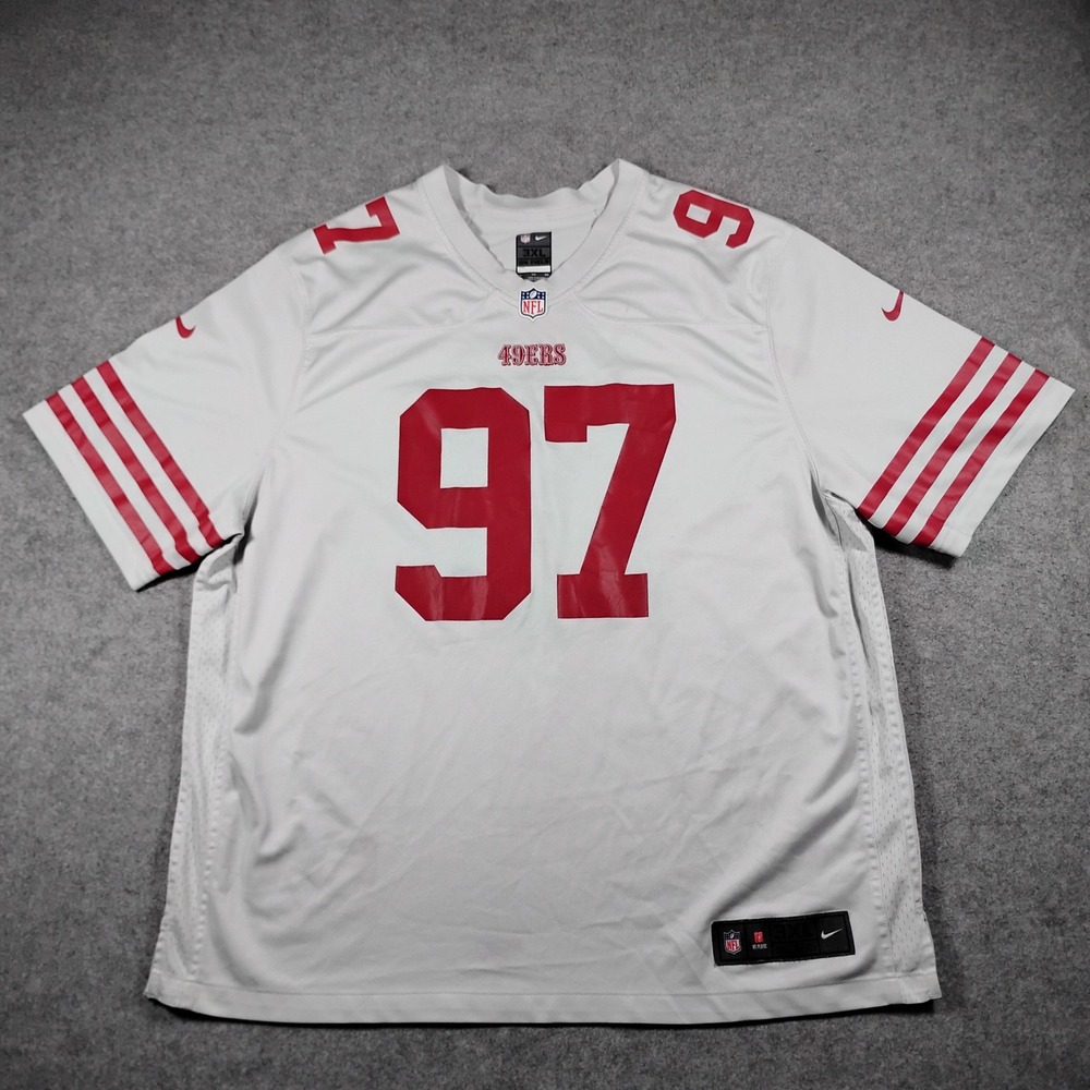 Nike San Francisco 49ers Nick Bosa 97 On Field Jersey White Mens 3XL NFL 9187